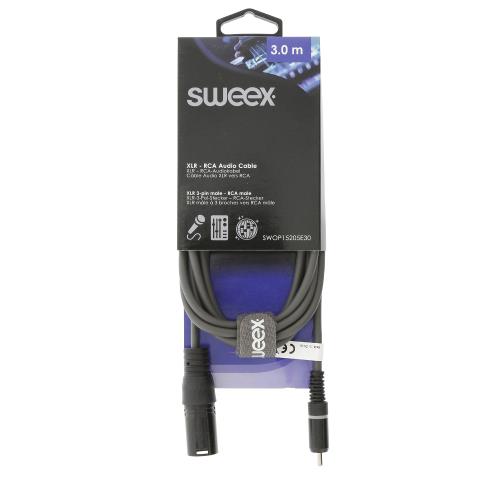 Sweex SWOP15205E30 XLR Mono Kabel XLR 3-Pins Male - RCA Male 3.0 m Donkergrijs