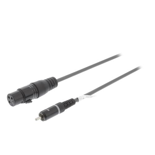 Sweex SWOP15225E15 XLR Mono Kabel XLR 3-Pins Female - RCA Male 1.5 m Donkergrijs