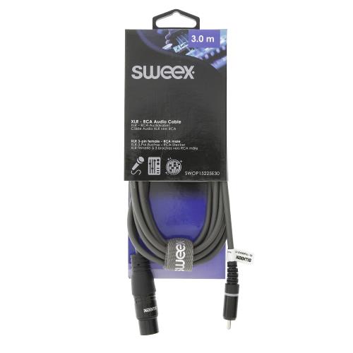Sweex SWOP15225E30 XLR Mono Kabel XLR 3-Pins Female - RCA Male 3.0 m Donkergrijs