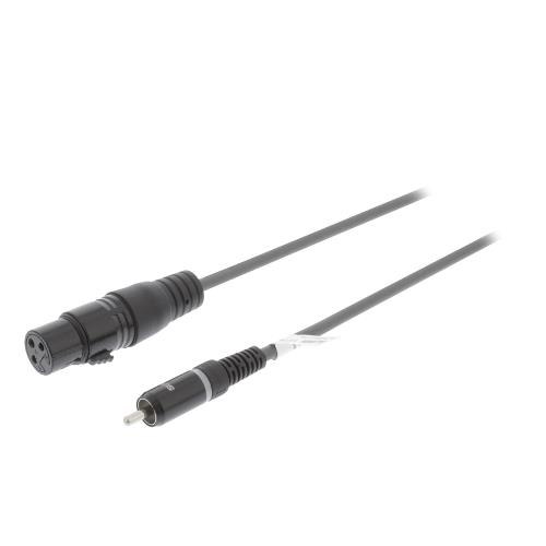 Sweex SWOP15225E50 XLR Mono Kabel XLR 3-Pins Female - RCA Male 5.0 m Donkergrijs