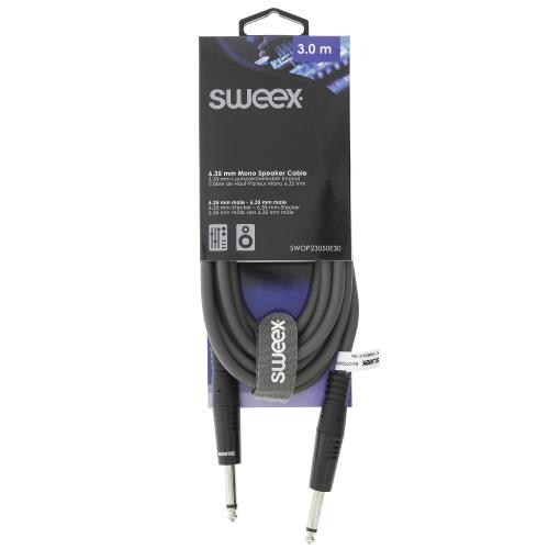 Sweex SWOP23050E30 Gitaarkabel 6.35 mm Male - 6.35 mm Male 3.0 m Donkergrijs