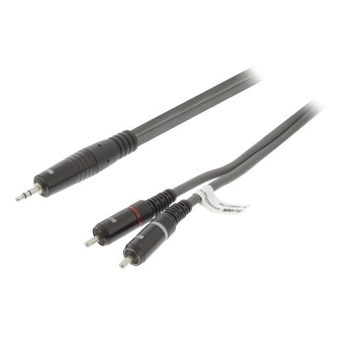 Sweex SWOP22200E30 Stereo Audiokabel 3.5 mm Male - 2x RCA Male 3.0 m Donkergrijs