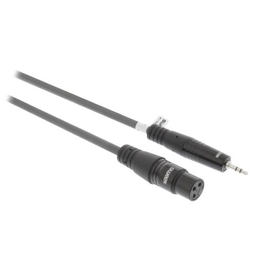 Sweex SWOP15320E10 XLR Stereokabel XLR 3-Pins Female - 3.5 mm Male 1.0 m Donkergrijs
