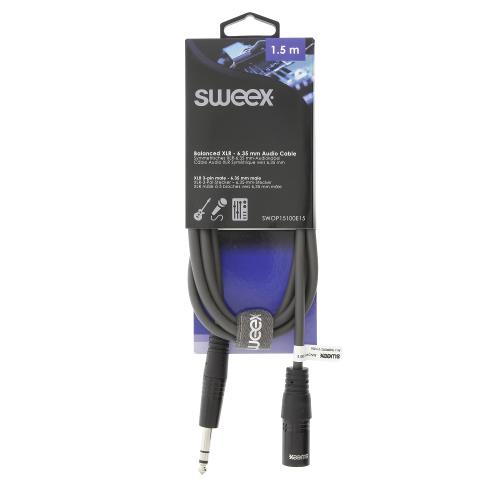 Sweex SWOP15100E15 XLR Stereokabel XLR 3-Pins Male - 6.35 mm Male 1.5 m Donkergrijs