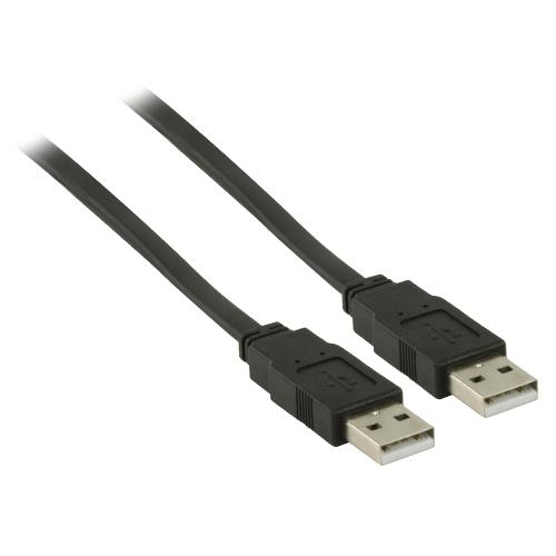 Valueline VLCP60005B10 USB 2.0 Kabel A Male - A Male Plat 1.00 m Zwart