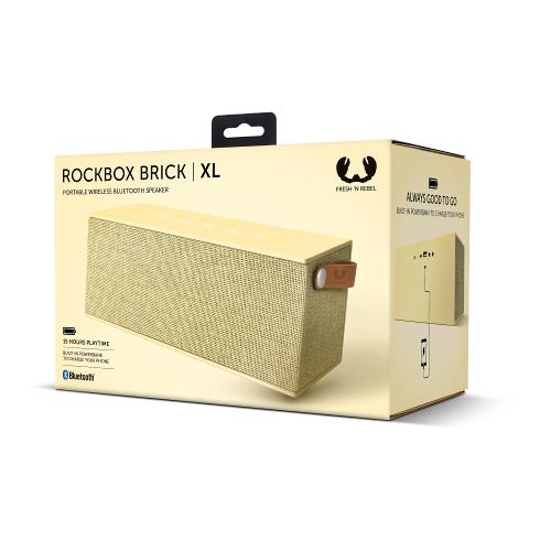 Fresh 'n Rebel 1RB5500BC Bluetooth-Speaker Rockbox Brick XL Fabriq Edition 20 W Buttercup