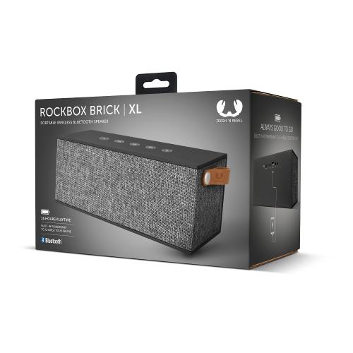 Fresh 'n Rebel 1RB5500CC Bluetooth-Speaker Rockbox Brick XL Fabriq Edition 20 W Concrete