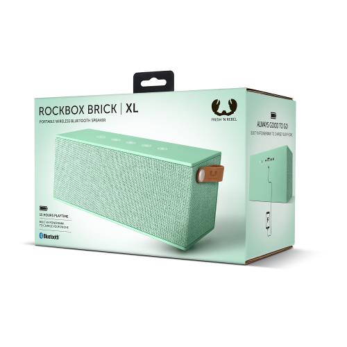 Fresh 'n Rebel 1RB5500PT Bluetooth-Speaker Rockbox Brick XL Fabriq Edition 20 W Peppermint