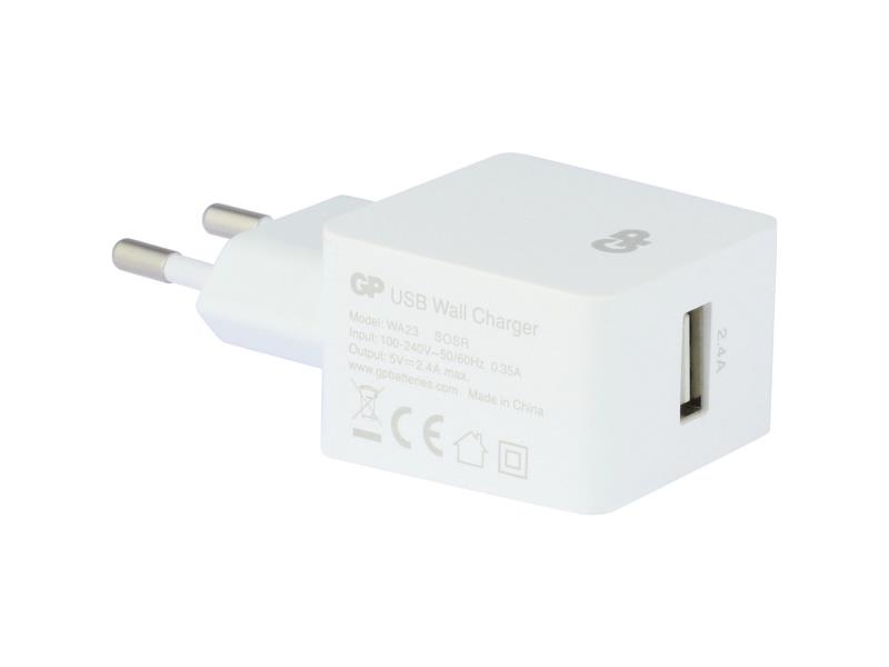 GP WA23 Lader 1 - Uitgang 2.4 A USB Wit