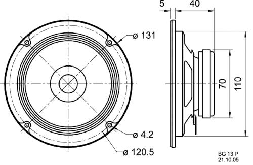 Visaton 3011 Full-range luidspreker 13 cm (5") 8 Ohm