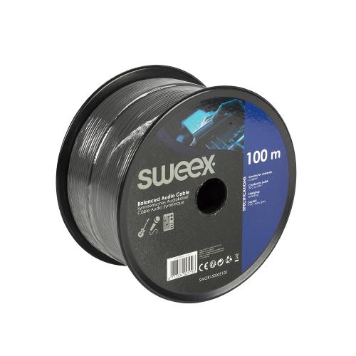 Sweex SWOR15000E100 Stereo Audiokabel op Rol 100 m Donkergrijs