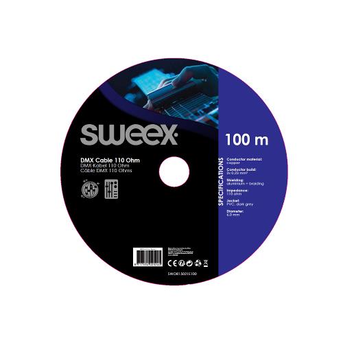 Sweex SWOR15021E100 Datakabel op Haspel 2x 0.23 mm² 100 m Donkergrijs