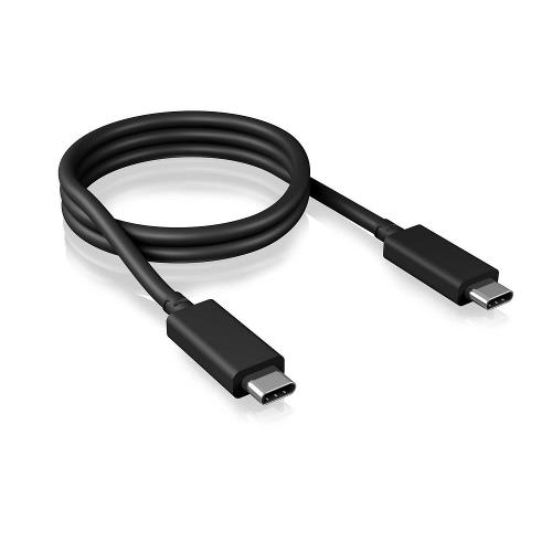 ICY BOX 60242 USB 3.1 Kabel USB-C Male - USB-C Male Rond 50 cm Zwart