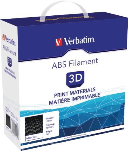 Verbatim 55010 3D-printingmateriaal ABS Filament 1,75mm 1kg - Zwart