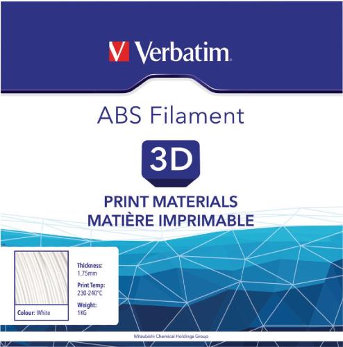 Verbatim 55011 3D-printingmateriaal ABS Filament 1,75mm 1kg - Wit
