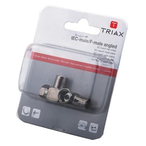 Triax 153023 Antenne Adapter IEC Male Connector - F-Connector Male Aluminium