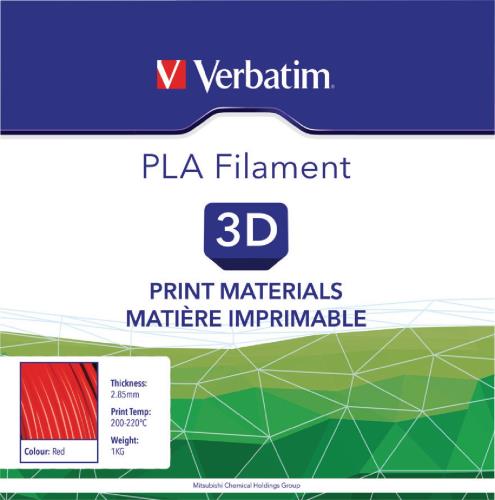 Verbatim 55279 3D-printingmateriaal PLA 2,85mm 1kg - Rood