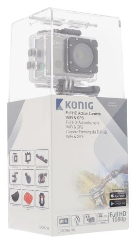 König CSACWG100 Full HD action cam GPS en Wi-Fi