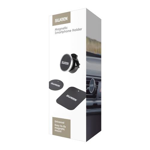 Sweex SWUMSPM250BK Universeel Smartphonehouder Ventilatierooster Auto Zwart/Zilver