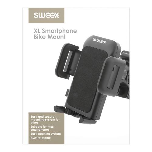 Sweex SWUSPBM100BK Universeel XL Smartphonehouder Fiets Zwart