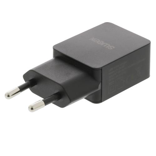 Sweex CH-019BL Lader 1 - Uitgang 2.4 A USB Zwart