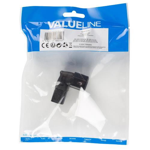 Valueline VLEP11901B Stroomstekker Female/Male Polyvinylchloride (PVC) Zwart