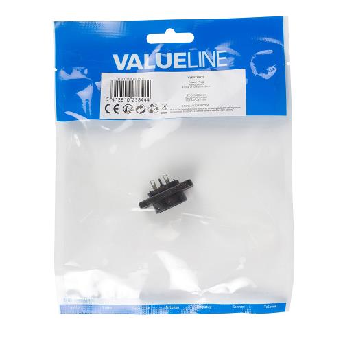 Valueline VLEP11953B Stroomstekker Male Polyvinylchloride (PVC) Zwart