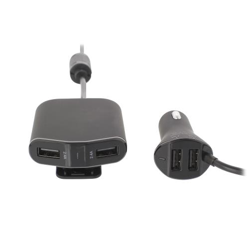 Sweex CH-018BL Autolader 4-Uitgangen 9.6 A USB Zwart