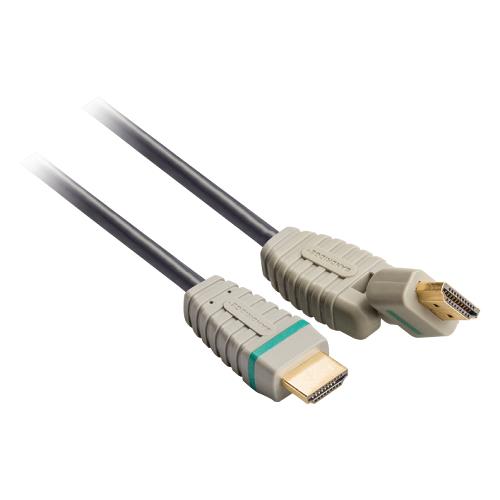Bandridge BVL1802 High Speed HDMI kabel met Ethernet HDMI-Connector - HDMI-Connector Draaibaar 2.00 m Blauw