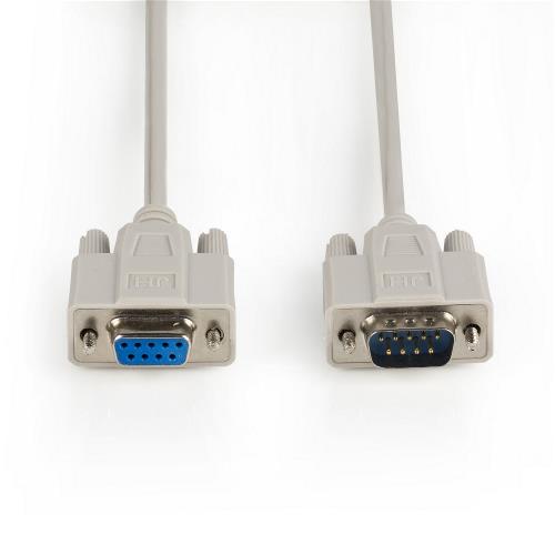 Valueline VLCP52010I50 Seriële kabel SUB-D 9-Pins Male - SUB-D 9-Pins Female 5.00 m Ivoor