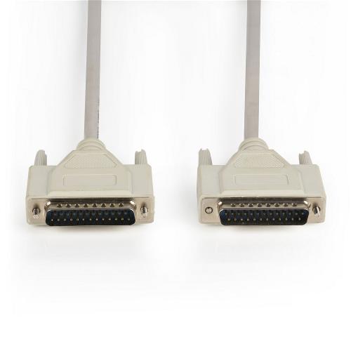 Valueline VLCP52110I50 Seriële kabel SUB-D 25-Pins Male - SUB-D 25-Pins Female 5.00 m Ivoor