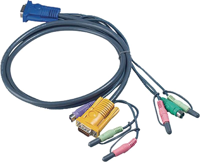 Aten 2L-5302P KVM special combination cable, VGA/PS/2/Audio 1.8 m