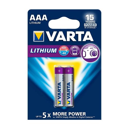 Varta 6103.301.402 Lithium Batterij AAA 2-Blisterkaart