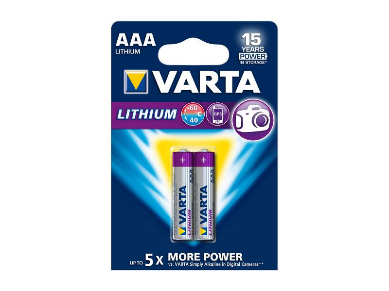 Varta 6103.301.402 Lithium Batterij AAA 2-Blisterkaart