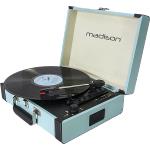 Madison MAD-RETROCASE-BLU Vintage draaitafelkoffer met bluetooth, usb, sd & rec functie (0)