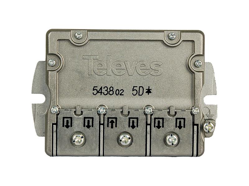 Televés 3145438 Satelliet Splitter F-Connector 9.5 dB / 5-2400 MHz - 5 Uitgangen