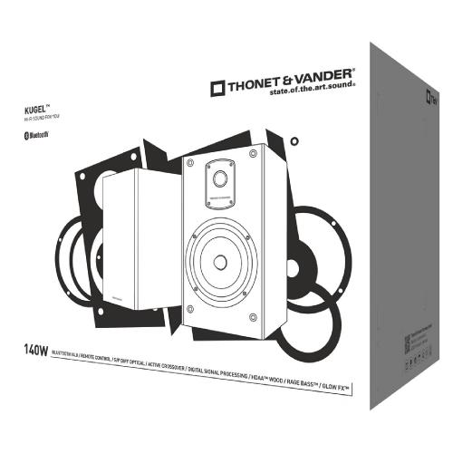 Thonet & Vander HK155-03547 Kugel Speaker 2.0 Bluetooth 140 W Zwart/Geel