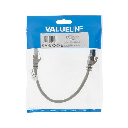Valueline VLCP85320E025 CAT6a S/FTP Netwerkkabel RJ45 (8/8) Male - RJ45 (8/8) Male 0.25 m Grijs