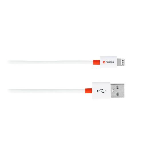 Skross 2700205-E Data en Oplaadkabel Apple Lightning - USB A Male 1 m Wit