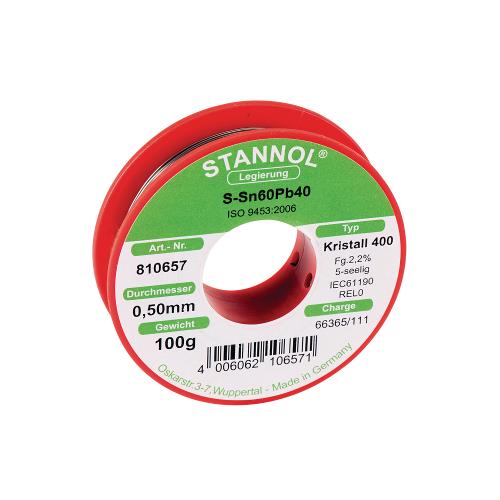 Stannol 810657 Tin Sn60/Pb40 100 g 0.50 mm