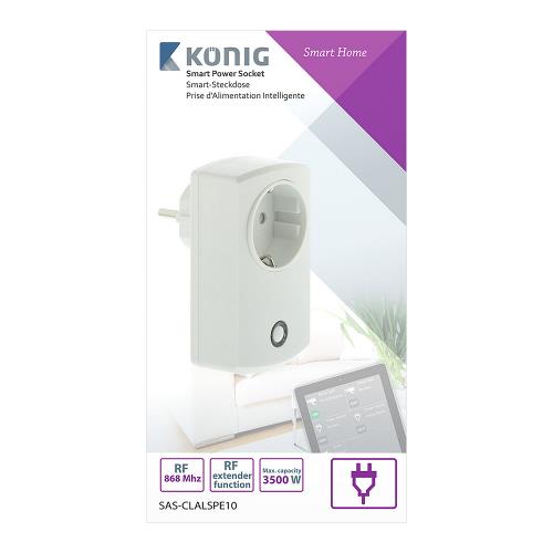 König SAS-CLALSPE10 Smart Home Plug-In Stopcontact - Schuko / Type F (CEE 7/7)