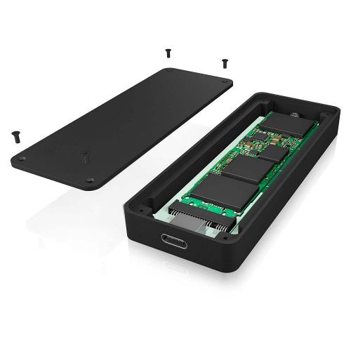 ICY BOX 60367 Harde Schijf Behuizing M.2 SATA SSD USB Type-CT Zwart