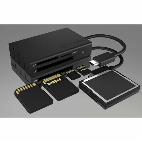 ICY BOX 60379 Kaartlezer USB 3.0 Type-CT Zwart