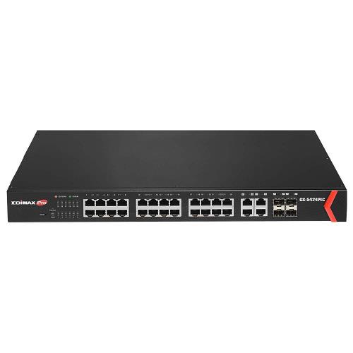 Edimax GS-5424PLC Netwerk Switch Gigabit 24 Poorten + With 4 Gigabit RJ45/SFP Combo Ports