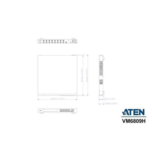 Aten VM6809H-AT-G 8 x 9-Port 4K HDMI Matrix Zwart