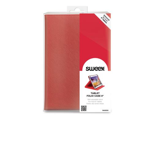 Sweex SA322V2 Tablet Folio-case 8" / Universeel Rood