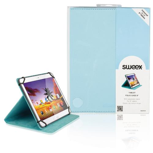 Sweex SA327V2 Tablet Folio-case 8" / Universeel Blauw