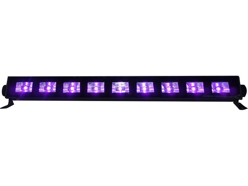 Ibiza Light LED-UVBAR Uv led verlichtingsbalk 9 x 1w (1)