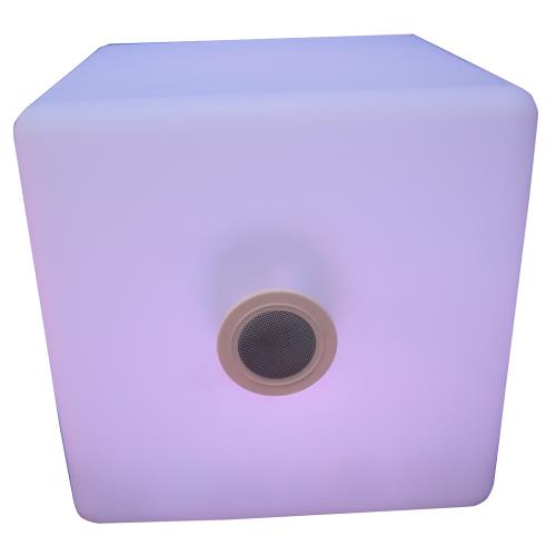 Ibiza Light LED-CUBE2020 Verlichte led kubus met buitenluidspreker & bluetooth (2)