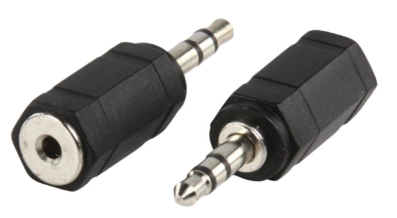 Valueline AC-025 Adapter plug 3.5mm stereo stekker - 2.5mm stereo kontra stekker